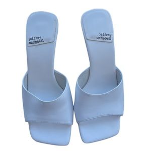 Jeffrey Campbell “Mr. Big” Slide Sandal - White leather